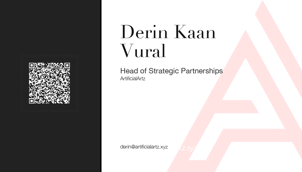 Business card front — Derin Kaan Vural