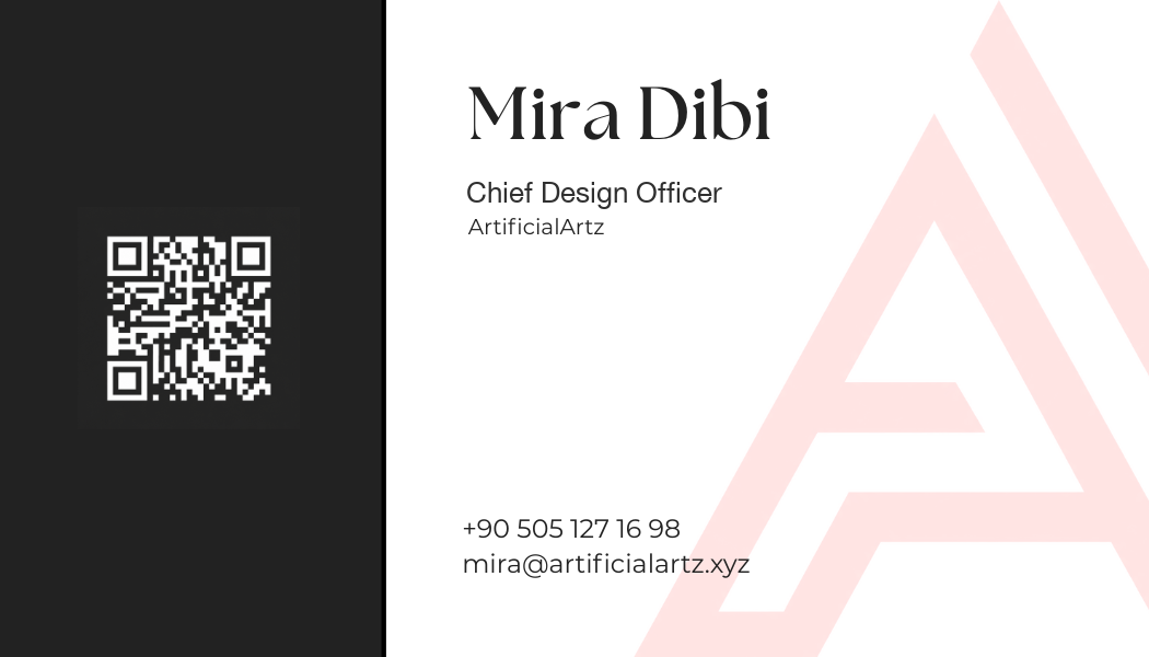 Business card front — Mira Dibi